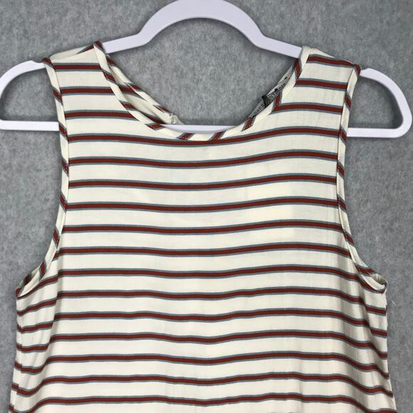 Green Envelope‎ Top Womens Small Cream Tank Stripe Tie Bow Preppy Basic Soft - Picture 3 of 10